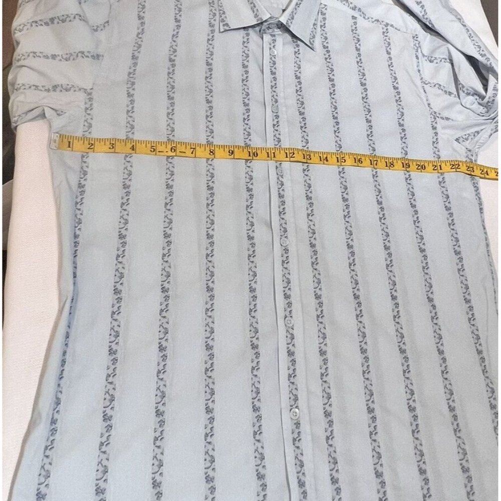 Ted Baker Slim Fit Mens Button Up Shirt Cotton Blend Size 6 2XL Blue Floral - Picture 7 of 15